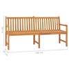 vidaXL Garden Bench Warm Brown Solid Teak Wood 71 in long bench Durable