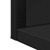 vidaXL Bathroom Mirror Black Engineered wood, Powder-coated steel, Glass