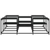 vidaXL Coffee Table Black Engineered wood, metal Large Adjustable Feet