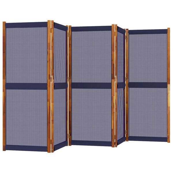 vidaXL 5-Panel Room Divider Dark Blue 137.8"x70.9"