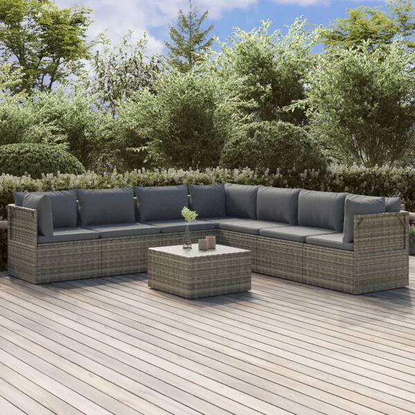 vidaXL Garden Lounge Set Grey, Dark Grey