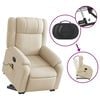 vidaXL Stand up Massage Recliner Chair Cream Fabric