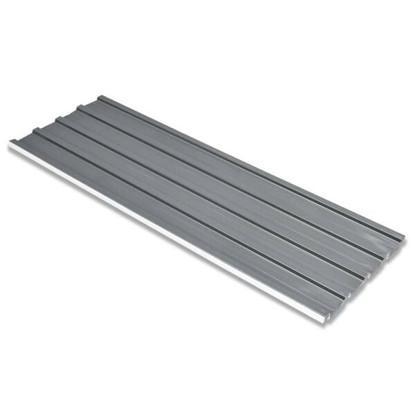 vidaXL Roof Panels 12 pcs Galvanized Steel Gray