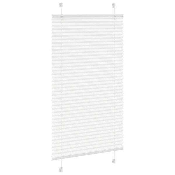 vidaXL Pleated Blind White 100% Polyester 29.5 x 39.4 in