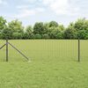 vidaXL Fence Posts Manual 13 pcs Gray Ø32mm 60 cm Galvanized steel