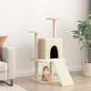 vidaXL Cat Tree Cream Engineered wood, plush, sisal Medium Durable