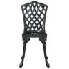 vidaXL Garden Chair 2 pcs Black 15.35 x 15.75 x 34.25 in Aluminium