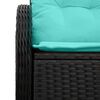 vidaXL Garden Sofa with Cushion 47.64 x 24.41 x 27.17 in Poly Rattan