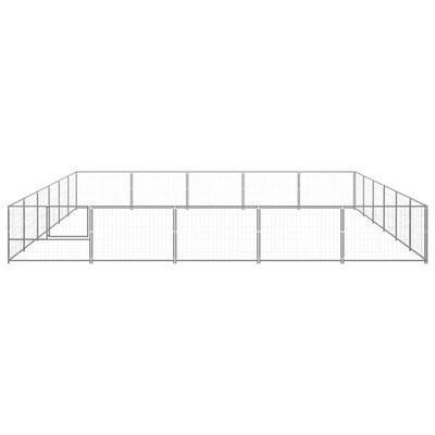 vidaXL Dog Kennel Silver 322.9 ft² Steel