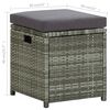 vidaXL Garden Lounge Set Grey PE Rattan Large Seats Many