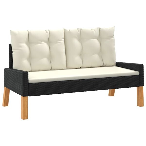 vidaXL Garden Lounge Set Black and White