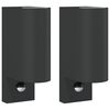 vidaXL Outdoor Wall Light Set of 2 Black Die-cast aluminum, glass Small
