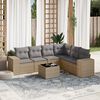 vidaXL Garden Sofa Set Beige, Light Grey