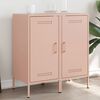 vidaXL Sideboard Set of 2 Pink Cold-rolled steel Medium