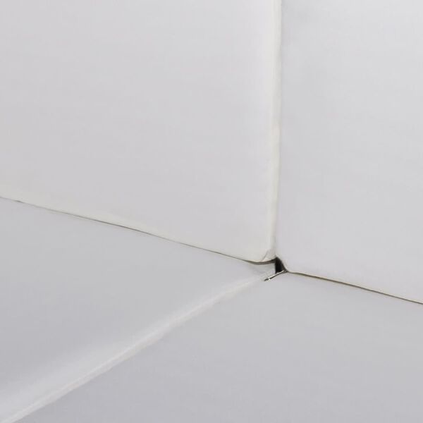 vidaXL Garden Sofa Brown, Cream White PE Rattan, Powder-Coated Steel