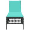 vidaXL Patio Sun Lounger Black PE rattan Standard Patio Sun Lounger