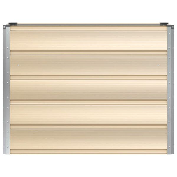vidaXL Planter Ivory 39.37 x 15.75 x 29.53 in Steel