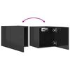 vidaXL TV Cabinet Set of 2 High gloss grey Engineered wood