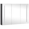 vidaXL Bathroom Cabinet Anthracite MDF with melamine finish, glass Medium