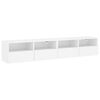 vidaXL TV Wall Unit White Engineered wood Large TV Wall Unit