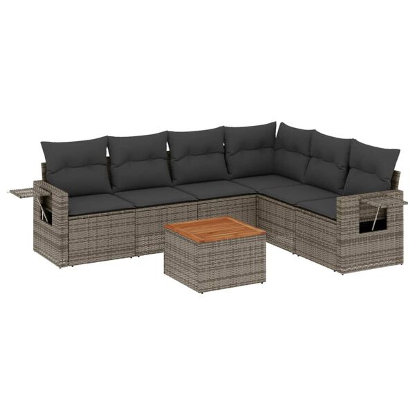 vidaXL Garden Sofa Set Grey