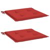 vidaXL Chair Cushion Set of 2 Red Oxford fabric, Foam fiber Medium