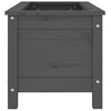 vidaXL Garden Planter Gray Solid pine wood Medium Garden Planter