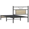 vidaXL Bed Frame Sonoma Oak Engineered wood and steel Small Single