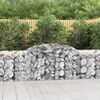 vidaXL Gabion Basket Set of 8 Silver Galvanized iron Large Durable