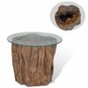 vidaXL Coffee Table Brown Teak wood Standard Durable Coffee Table