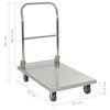 vidaXL Platform Wagon Silver 32.3x20.9x33.9" Stainless Steel