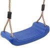 vidaXL Outdoor Swing Set Blue and dark green Painted steel, Polyethylene