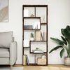 vidaXL Room Divider Bookcase Smoked Oak Engineered wood
