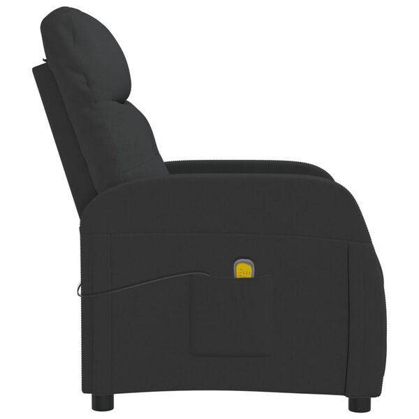 vidaXL Massage Chair Black Polyester, Plywood, Iron, Foam, PP Cotton