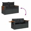 vidaXL Garden Sofa Set Black