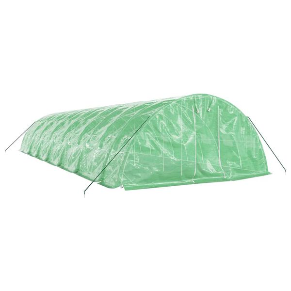 vidaXL Greenhouse Green Polyethylene (PE), Galvanized Steel 750 sq ft