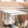 vidaXL Awning Retractable White 118.11" x 98.43" Polyester and metal