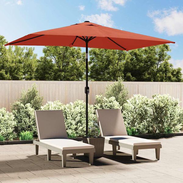 vidaXL Garden Parasol Terracotta Polyester 118.1x78.7 in Tiltable