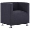 vidaXL Cube Armchair Dark Gray Fabric