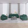 vidaXL Sofa Set Dark Green Velvet, Metal, Plywood Medium Seats Many