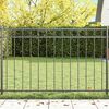 vidaXL Garden Fence Gray Steel