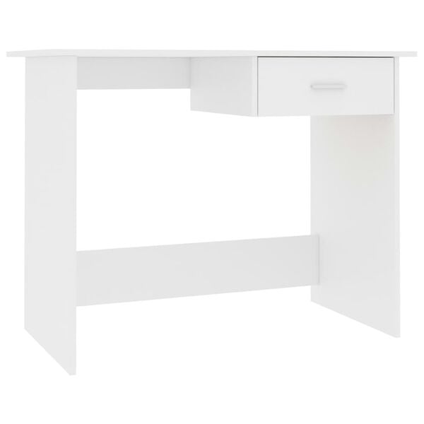 vidaXL Desk White Engineered wood 39.4x19.7x29.9 in Desk Rectangular