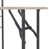 vidaXL Dining Set Oak and Black MDF and Steel Compact Dining Set