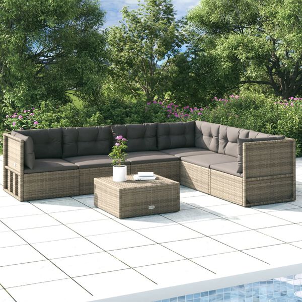 vidaXL Garden Lounge Set Grey