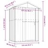 vidaXL Garden Shed Anthracite Galvanized Steel Medium Garden Shed