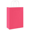 vidaXL Paper Bags 250 pcs with Handles Pink 26x12x35 cm
