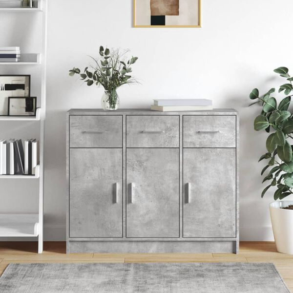 vidaXL Sideboard Concrete Grey Engineered Wood Medium Sideboard