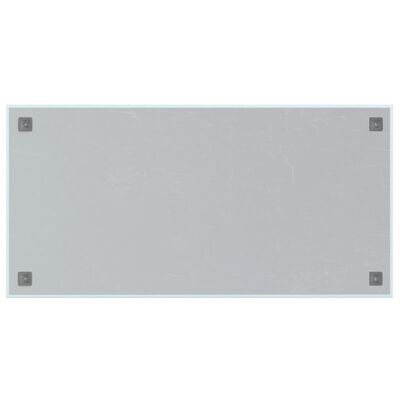 vidaXL Wall-mounted Magnetic Board White 39.4"x19.7" Tempered Glass