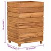 vidaXL Raised Bed Natural Teak Recycled teak wood, steel Medium
