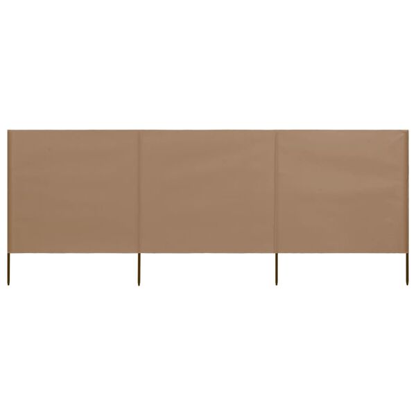 vidaXL Wind Screen Taupe Non-woven fabric, wood 157.5 x 63.0 in Foldable